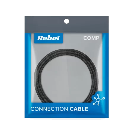 Kabel USB - USB typu C REBEL 100 cm czarny