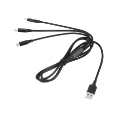 Kabel USB 3w1 microUSB, USB typu C, Lightning 100 cm