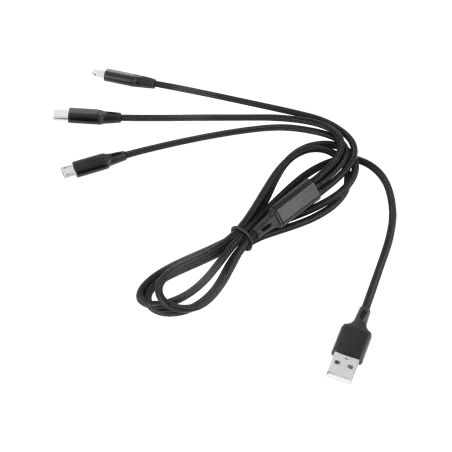 Kabel USB 3w1 microUSB, USB typu C, Lightning 100 cm