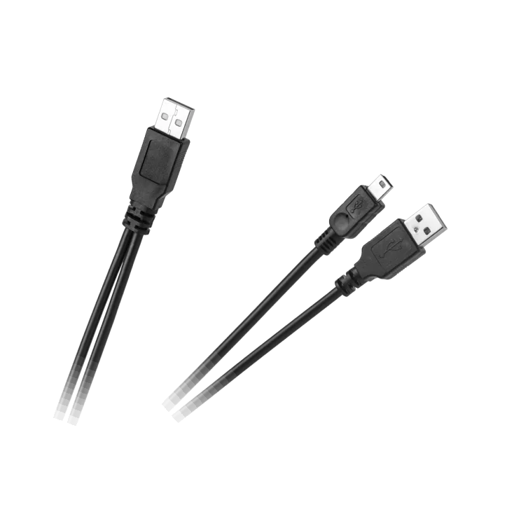 Kabel USB wtyk - wtyk + mini USB 5pin