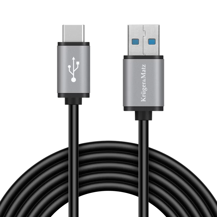 Kabel USB wtyk 3.0V - wtyk typu C 5 Gbps 1m Kruger&Matz Basic