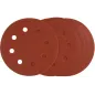 Krążki ścierne 180 mm, P80, na rzep, z 8 otworami, 5 szt.