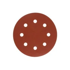 Krążki ścierne 180 mm, P80, na rzep, z 8 otworami, 5 szt.
