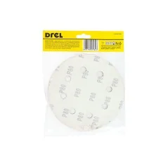 Krążki ścierne 180 mm, P80, na rzep, z 8 otworami, 5 szt.