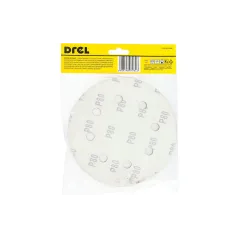 Krążki ścierne 180 mm, P80, na rzep, z 8 otworami, 5 szt.