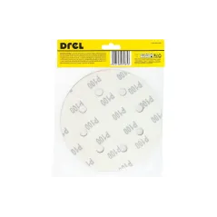 Krążki ścierne 180 mm, P100, na rzep, z 8 otworami, 5 szt.