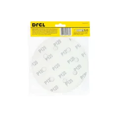 Krążki ścierne 180 mm, P120, na rzep, z 8 otworami, 5 szt.