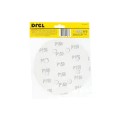 Krążki ścierne 180 mm, P150, na rzep, z 8 otworami, 5 szt.