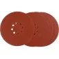 Krążki ścierne 225 mm, P100, na rzep, z 8 otworami, 5 szt.