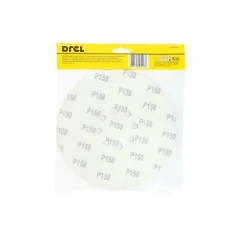 Krążki ścierne 225 mm, P150, na rzep, z 8 otworami, 5 szt.