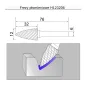 frez 12mm płomieniowy H123206 frez 12mm płomieniowy H123206