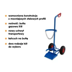Wózek do butli gazowych 1 butla koła pełne
