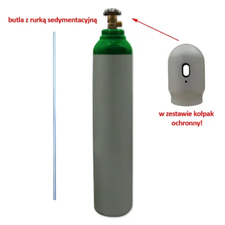 butla pełna Ar/CO2 82/18 8L 200 bar z rurką syfonową Sherman
