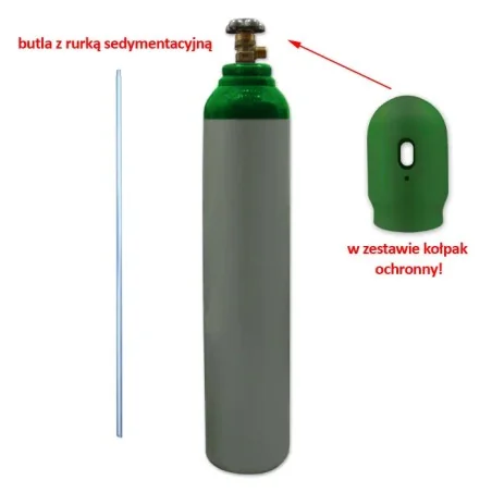 butla pełna Ar/CO2 82/18 8L 150 bar z rurką syfonową Sherman
