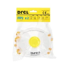 Półmaska przeciwpyłowa z zaworem, FFP2, 2 szt. Drel