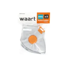 Półmaska przeciwpyłowa z zaworem i aktywnym węglem, FFP2, 5 szt.