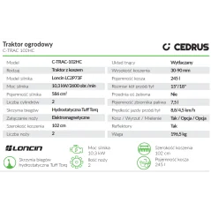 Traktorek Cedrus C-TRAC-102HC