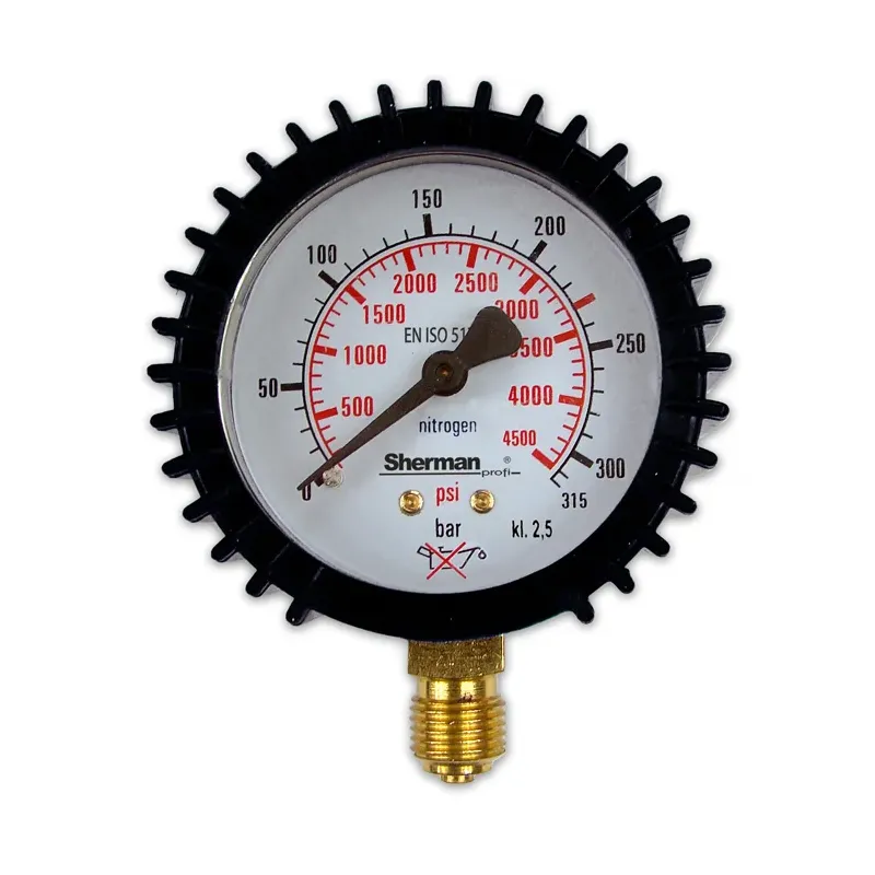 Manometr z osłoną fi 63 mm 315 bar - 1/4" azot TURBO