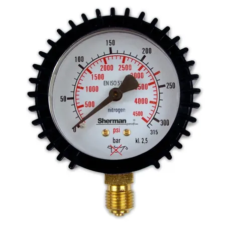 manometr z osłoną fi 63 mm 315 bar - 1/4" azot TURBO