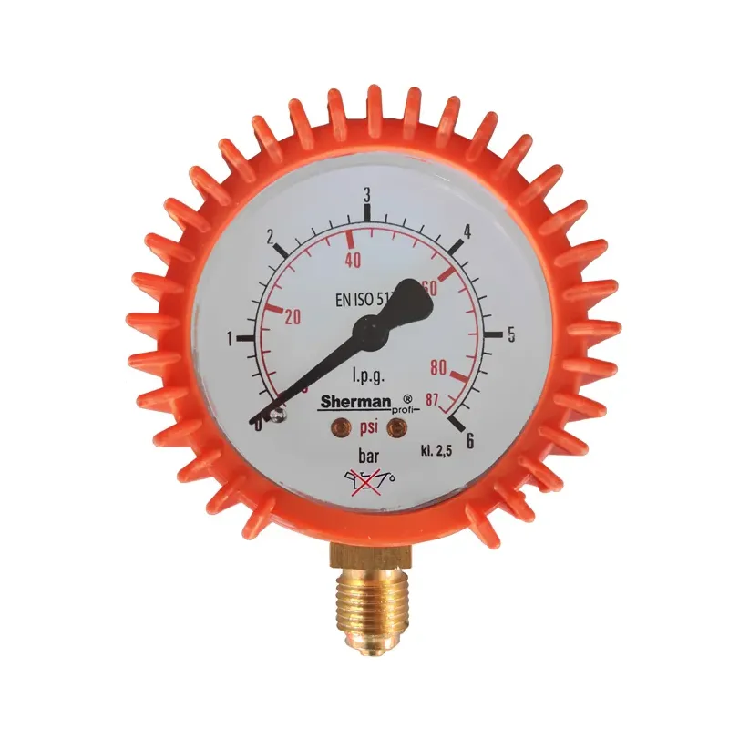 Manometr z osłoną fi 63 mm 6 bar - M12x1.5 LPG