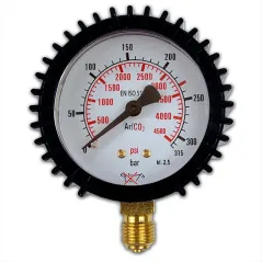 Manometr z osłoną fi 63 mm 315 bar - M12x1.5 CO2/Ar