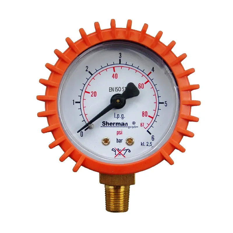 Manometr z osłoną fi 50 mm LPG 6bar 1/8"RH MOUSE