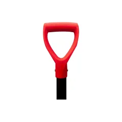 Szpadel szpiczasty, metalowy trzonek, plastikowy uchwyt