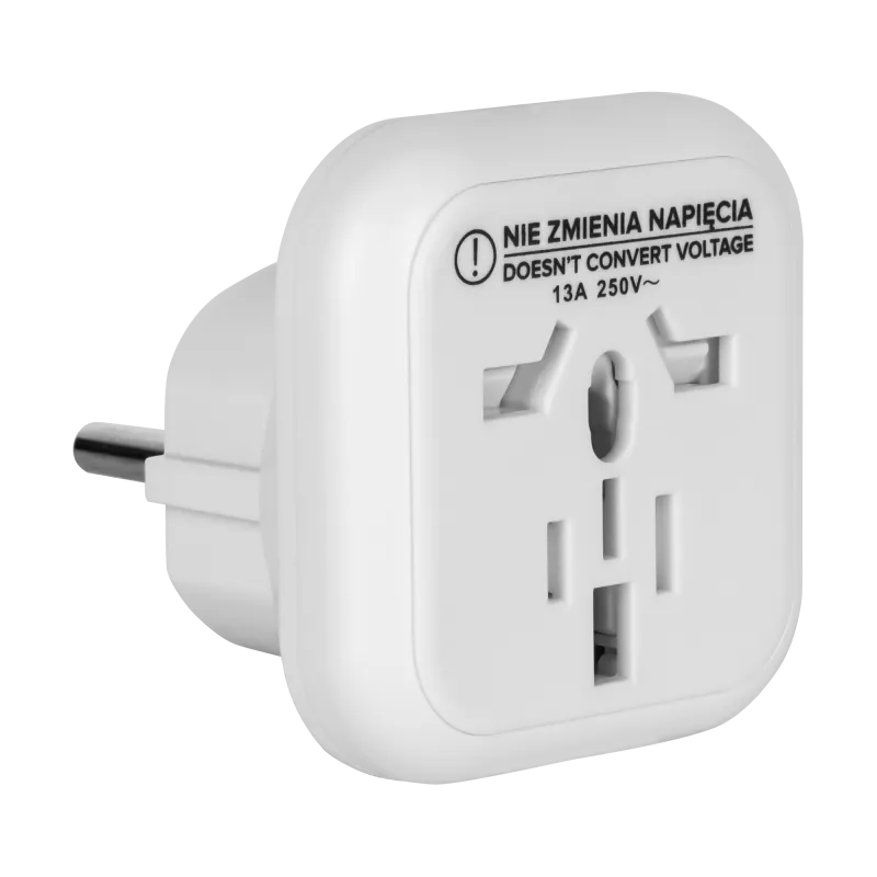 Adapter podróżny wtyk PL - gn.UK/USA/CN/Australia