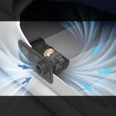 Duży, wysoki, pompowany materac AVENLI z wbudowaną pompką 203x157x47