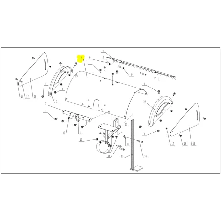Osłona noży Cedrus do glebogryzarki GLX540