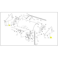 Osłona boczna noży Cedrus glebogryzarka GLX540