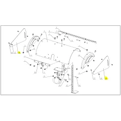Osłona boczna noży Cedrus glebogryzarka GLX540