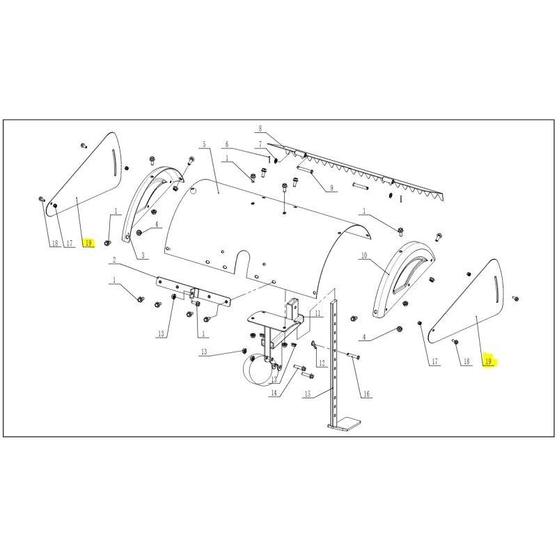 Osłona boczna noży Cedrus glebogryzarka GLX540