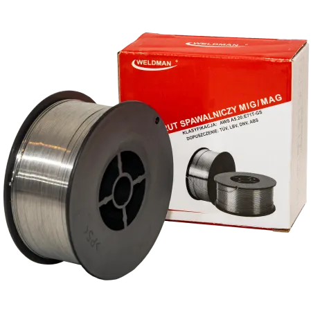 Weldman DRUT SPAWALNICZY MIG STAL SAMOOSŁONOWY E71T-GS FLUX 0,8 MM 1 KG D100