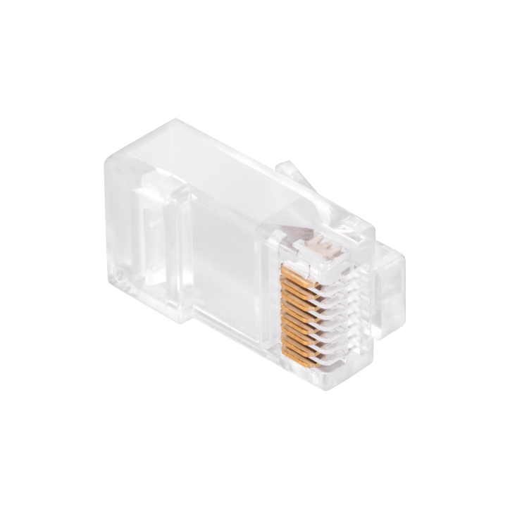 Wtyk telefon. RJ45 8P 8C(drut)przelotowy CAT.6E