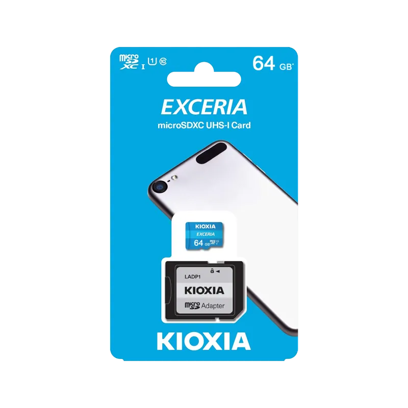 Karta pamięci microSD 64 GB UHS-I U1 Kioxia z adapterem