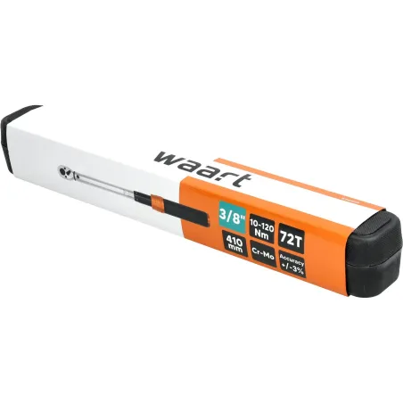 Klucz dynamometryczny 3/8" 10-120Nm, 72z, 410 mm, CR-MO, L/P