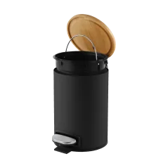 Kosz na śmieci łazienkowy 3l (czarny)