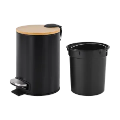 Kosz na śmieci łazienkowy 3l (czarny)