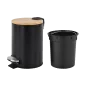 Kosz na śmieci łazienkowy 3l (czarny)