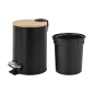 Kosz na śmieci łazienkowy 3l (czarny)