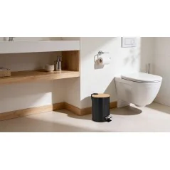 Kosz na śmieci łazienkowy 3l (czarny)