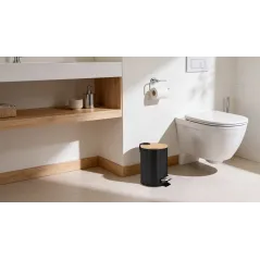 Kosz na śmieci łazienkowy 3l (czarny)