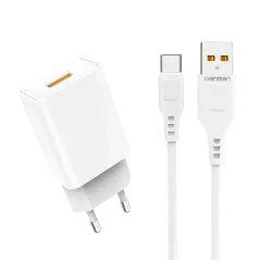Ładowarka sieciowa USB + kabel USB typu C 2400 mA 12 W