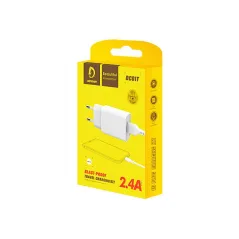 Ładowarka sieciowa USB + kabel USB typu C 2400 mA 12 W