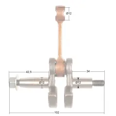 Wał korbowy Kawasaki TJ35E