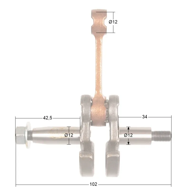 Wał korbowy Kawasaki TJ35E