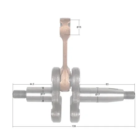 Wał korbowy Cedrus wykaszarka CEDKW53PRO