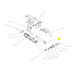 Prowadnica łańcucha Cedrus koparka łańcuchowa CEDKP02