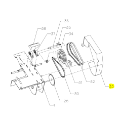 Osłona paska Cedrus koparka łańcuchowa CEDKP02 części
